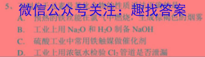 2022-2023学年安徽省八年级教学质量监测（五）化学