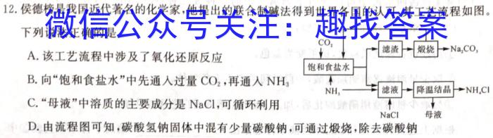 2022-2023学年山西九年级中考百校联盟考一化学