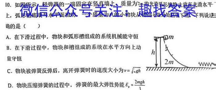 2023河南青桐鸣联考高二3月考试物理`