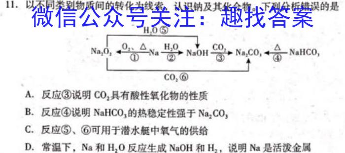 2023年河南省普通高中毕业班高考适应性测试化学