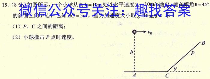 2023浙江温州二模高三3月联考f物理