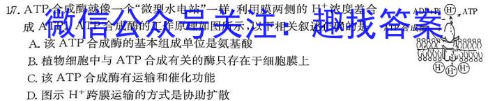 安徽省九年级2024-2023学年新课标闯关卷（十）AH生物