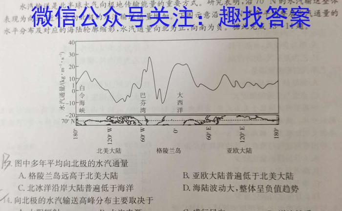 群力考卷•2023届高三第五次模拟卷(五)新高考地理