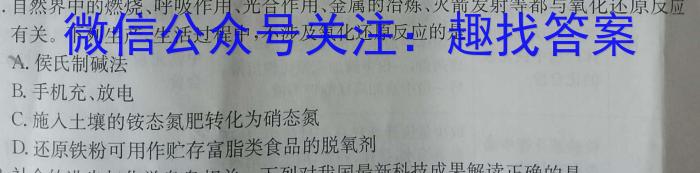 山西省2023年度初中学业水平考试模拟（摸底卷）化学