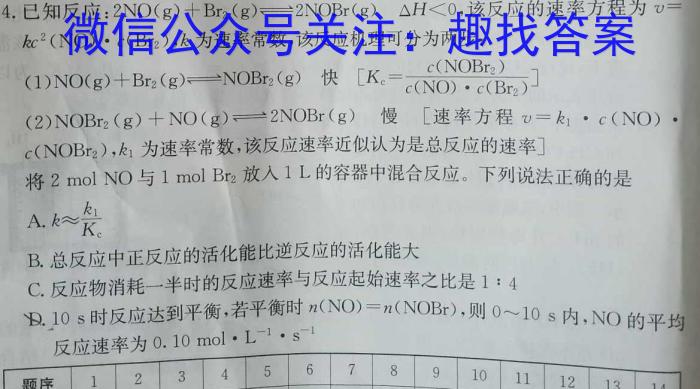 开卷文化 2023普通高等学校招生全国统一考试 冲刺卷(五)5化学