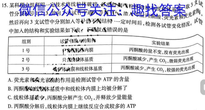 安徽第一卷·2023年七年级中考第一轮复习（一）生物