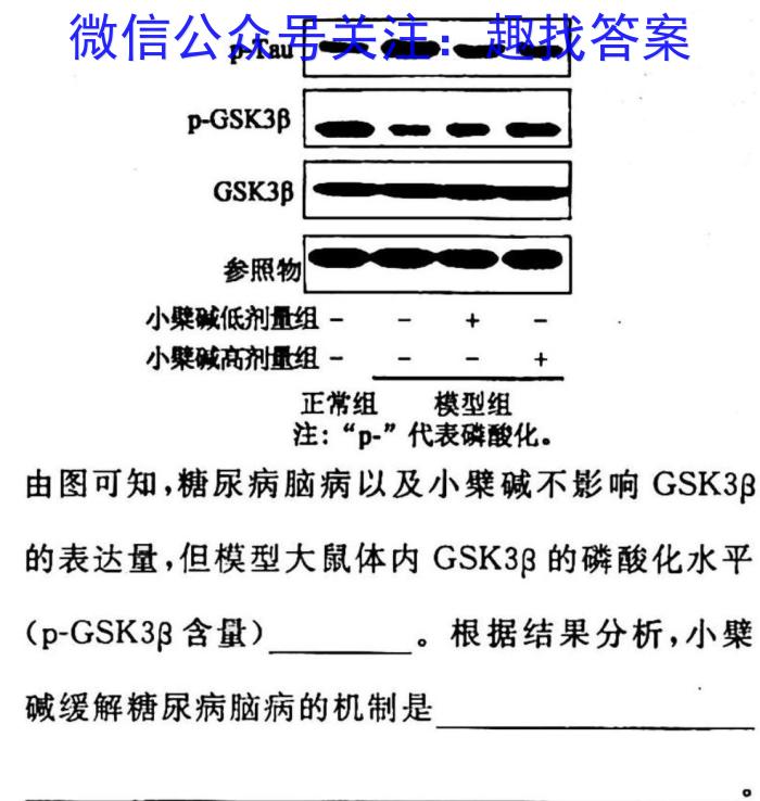 2023普通高等学校招生全国统一考试·冲刺预测卷QG(二)2生物试卷答案
