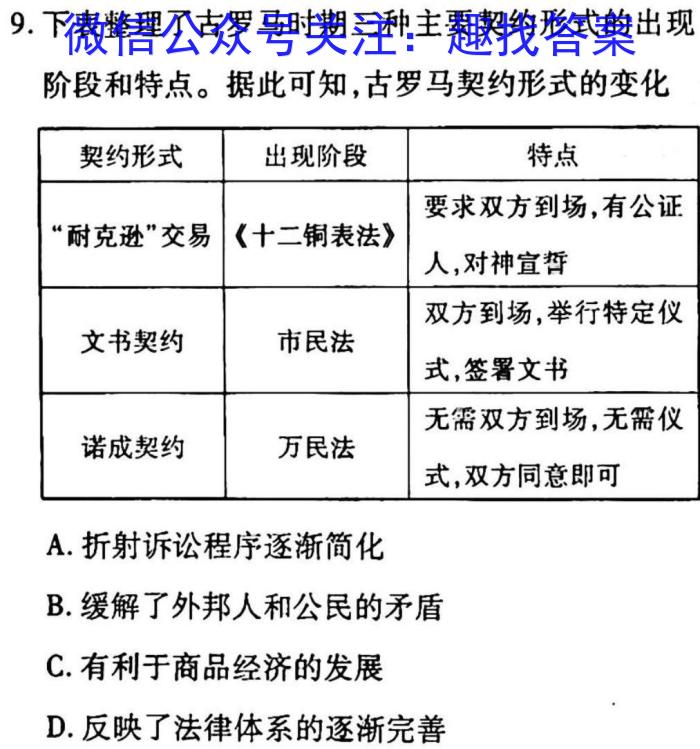 安徽省2023年最新中考模拟示范卷（三）政治s