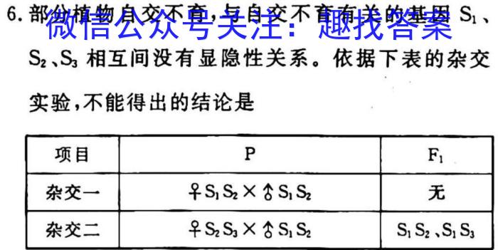 [南昌一模]2023届南昌市20230607项目第一次模拟测试卷生物