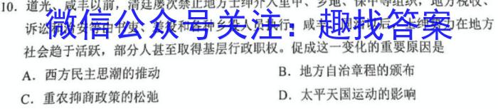 中考仿真卷2023年山西省初中学业水平考试(六)历史