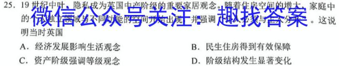 河南高一天一大联考2024-2023学年(下)基础年级阶段性测试(三)历史
