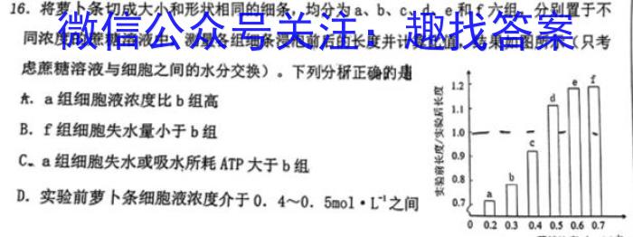 2023年普通高等学校招生全国统一考试 信息卷(二)2生物