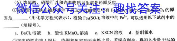 [合阳县]2023年初中学业水平考试·全真模拟卷(一)A化学