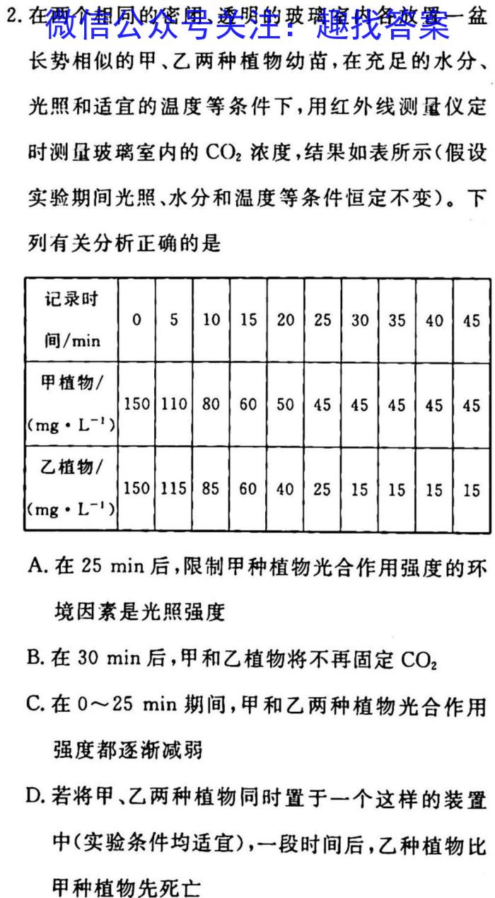 泸县五中2024-2023学年高一下学期月考生物