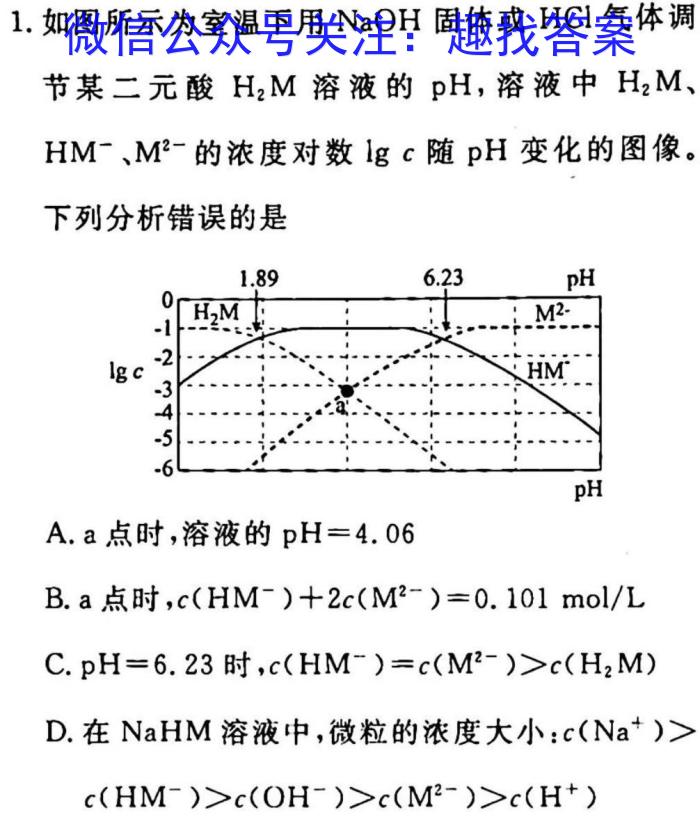 [哈三中一模]2023年哈三中高三学年第一次模拟化学