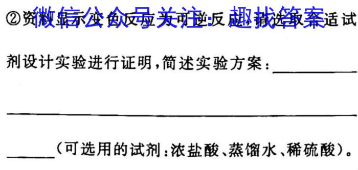 安徽省九年级2024-2023学年新课标闯关卷（十四）AH化学