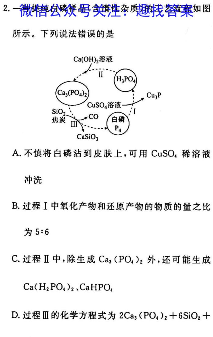 2023届智慧上进·名校学术联盟·高考模拟信息卷 押题卷(七)7化学