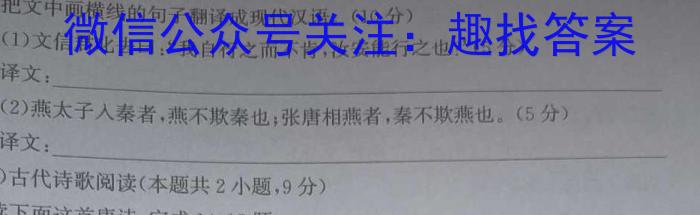 河南省2023年七年级学历水平测试语文