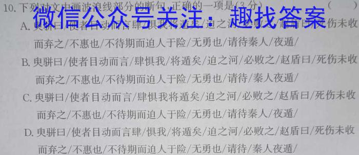 安徽省2023年初中毕业学业考试模拟试卷语文