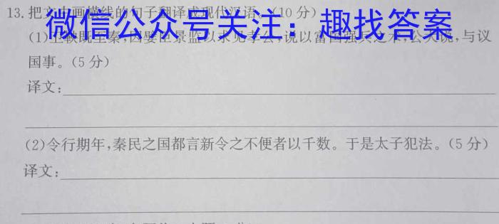 2023年银川一中、昆明一中高三联合考试一模(3月)语文