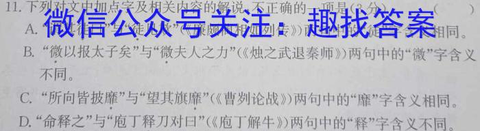 2023年普通高等学校招生全国统一考试 23(新教材)·JJ·YTCT 金卷·押题猜题(二)2语文