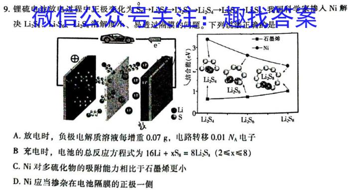 2023届衡水金卷先享题信息卷 全国卷(四)4化学