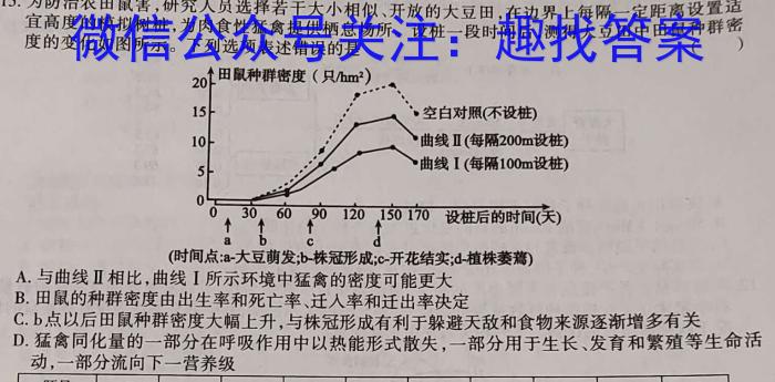 2023年全国新高考冲刺压轴卷(六)6生物试卷答案