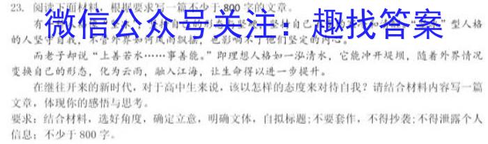 安徽省2022-2023学年九年级下学期双减作业调研考试语文