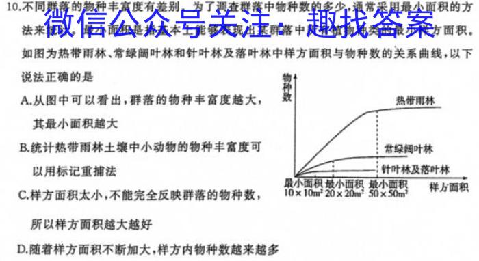 山东省2023年九年级阶段性教学质量检测(2023.3)生物