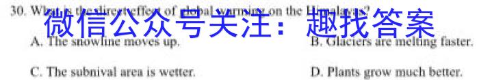 2023全国高考卷地区高三年级3月联考英语