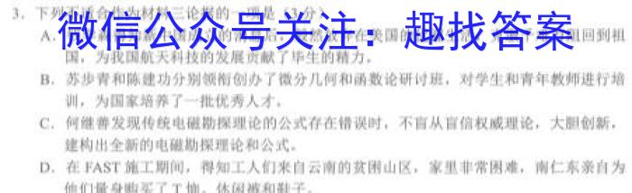 安徽省2023届九年级下学期教学质量调研考试语文