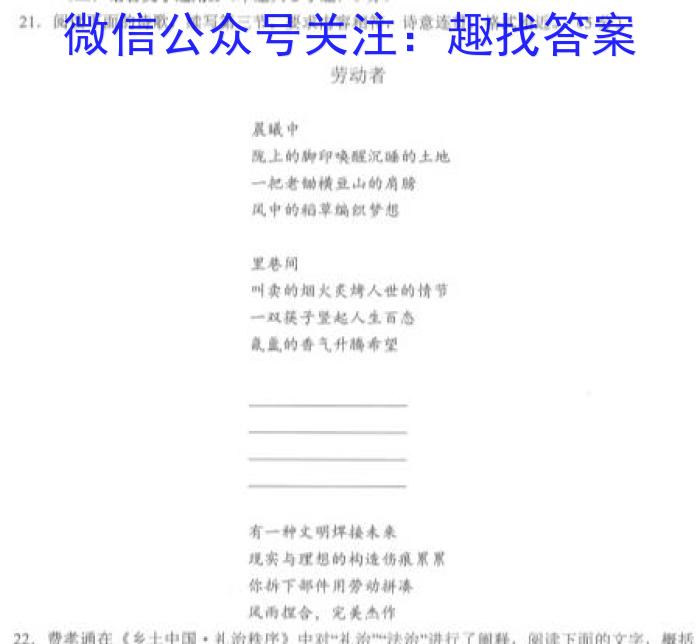 安徽省九年级2022-2023学年新课标闯关卷（十）AH语文