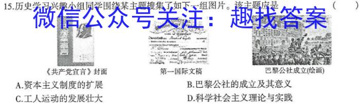 本溪市2022-2023学年七八九年级下学期初教学质量检测历史