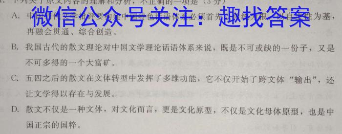 2023年安徽省高三训练试卷3月联考(23-351C)语文