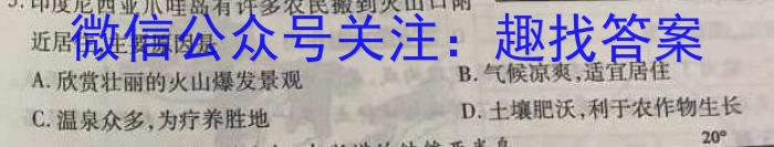 中考必刷卷·安徽省2023年安徽中考第一轮复习卷(四)4s地理