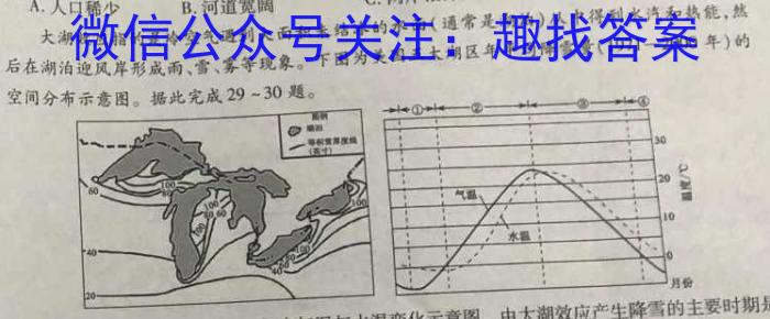 2023普通高等学校招生全国统一考试·冲刺押题卷 新教材(一)1s地理