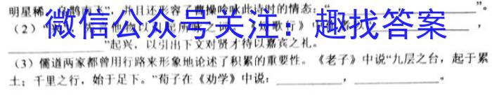 安徽省2023年最新中考模拟示范卷（二）语文