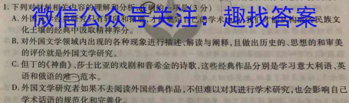 2023年安徽省教育教学联盟大联考·中考密卷（一）语文