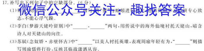 学林教育 2023年陕西省初中学业水平考试·全真模拟卷(一)B语文