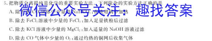 湖北省2022-2023学年七年级上学期期末质量检测化学