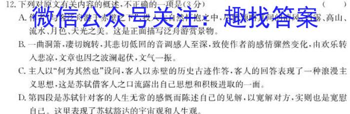 2023年河南普通高中毕业班高考适应性考试（3月）语文