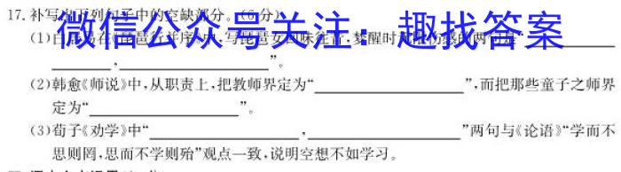 2023湖南长沙四县市高三3月联考语文