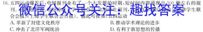 安徽省九年级2024-2023学年新课标闯关卷（十六）AH&政治