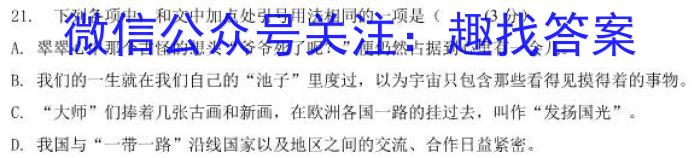 【石家庄一模】石家庄市2023届高中毕业年级教学质量检测（一）语文