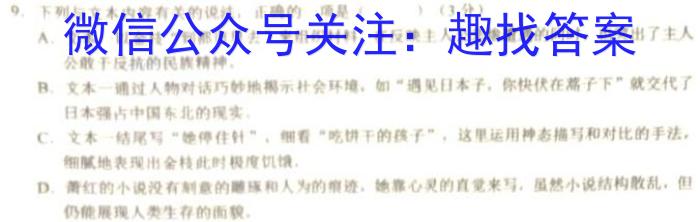 百校联赢·2023安徽名校大联考一1语文