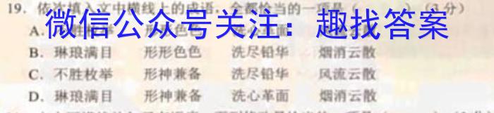 河北省2023届金科大联考高三年级3月联考语文