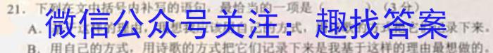 山西省2023年中考总复习预测模拟卷（六）语文