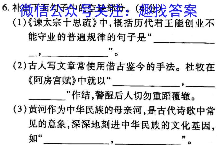 湖湘名校教育联合体/五市十校教研教改共同体2023届高三第三次大联考语文