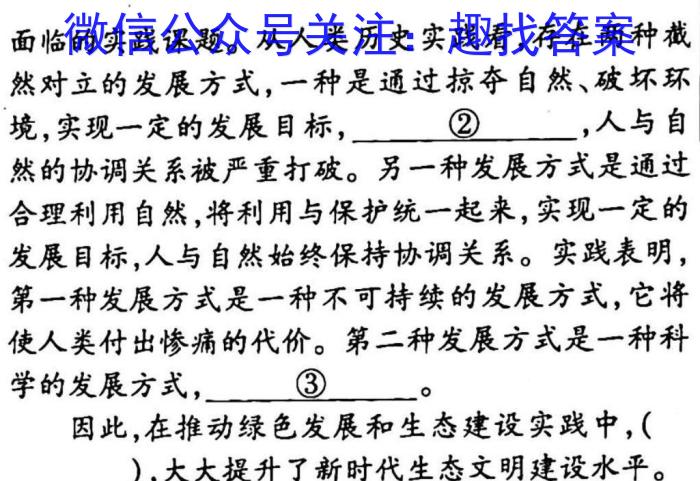 2023普通高等学校招生全国统一考试·冲刺押题卷QG(四)4语文