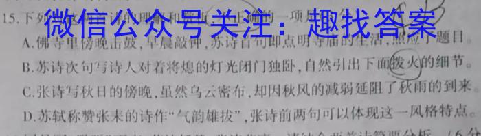 2023衡水金卷先享题信息卷 新高考新教材(四)语文